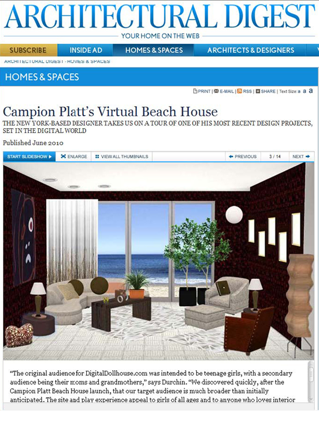 Campion Platt’s Vitrual Beach House