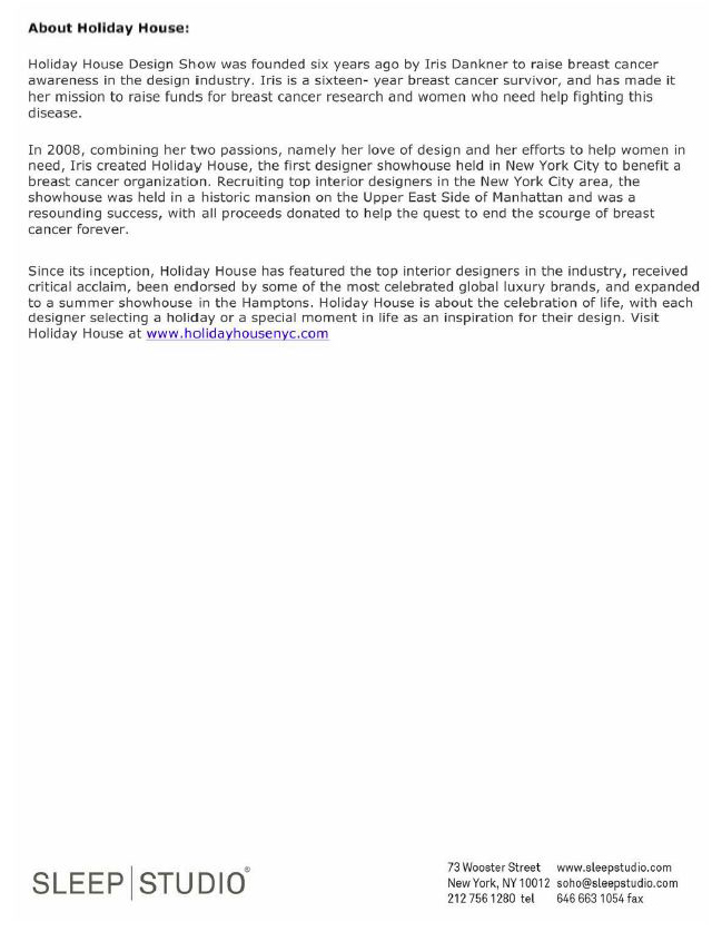 Campion Platt creates “Suite Dreams” in collaboration with Sleep Studio for Holiday House