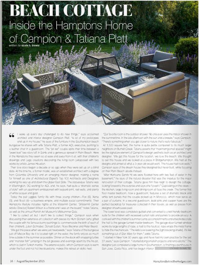 Beach Cottage Inside the Hampton home of Campion & Tatiana Platt