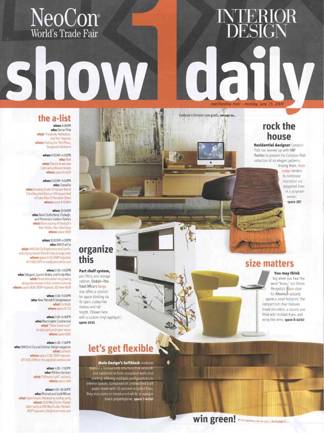 Interior Design Show 1 Daily: NeoCon09