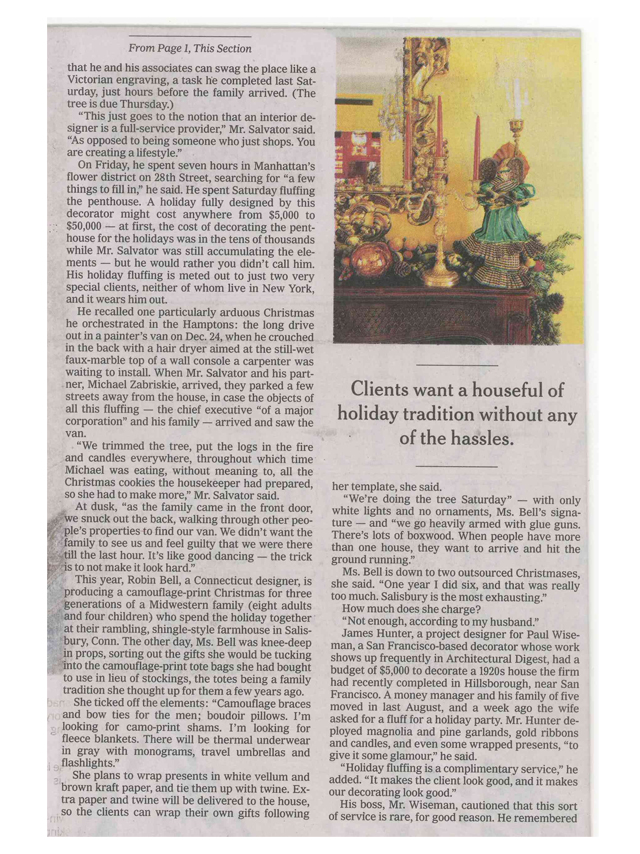 New York Times: Even the Tree Has A Stylist