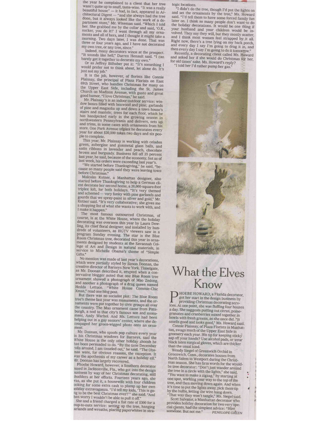 New York Times: Even the Tree Has A Stylist