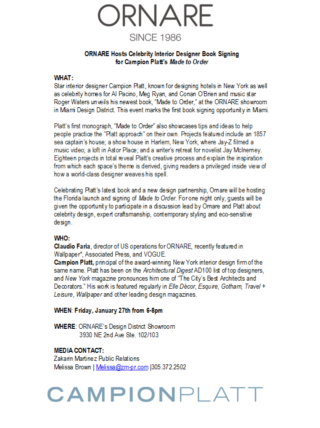 Ornanre Press Release