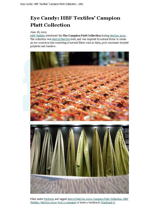 Otto: HBF Textiles’ Campion Platt Collection