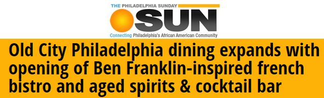 Old City Philadelphia dining expands with opening of Ben Franklin-inspired french bistro